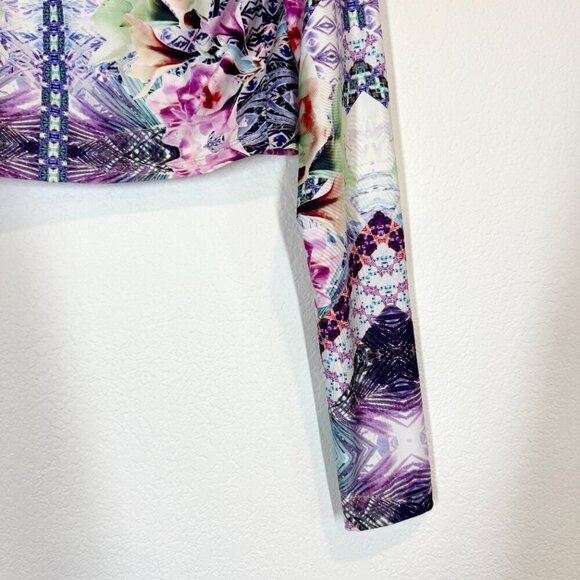 Nanette Lepore Swim Sun Top Crop Rashguard Floral Beach Large - Picture 7 of 12